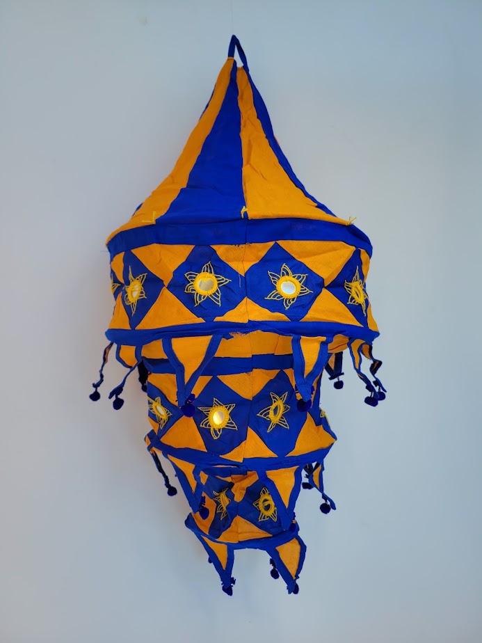 Orange and Blue Hanging Lantern