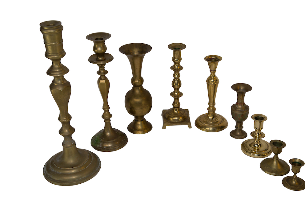 Collection of Brass Candle Holders