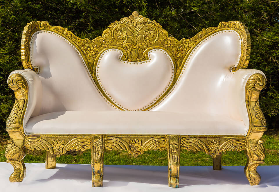 Golden Heart Shaped Couch