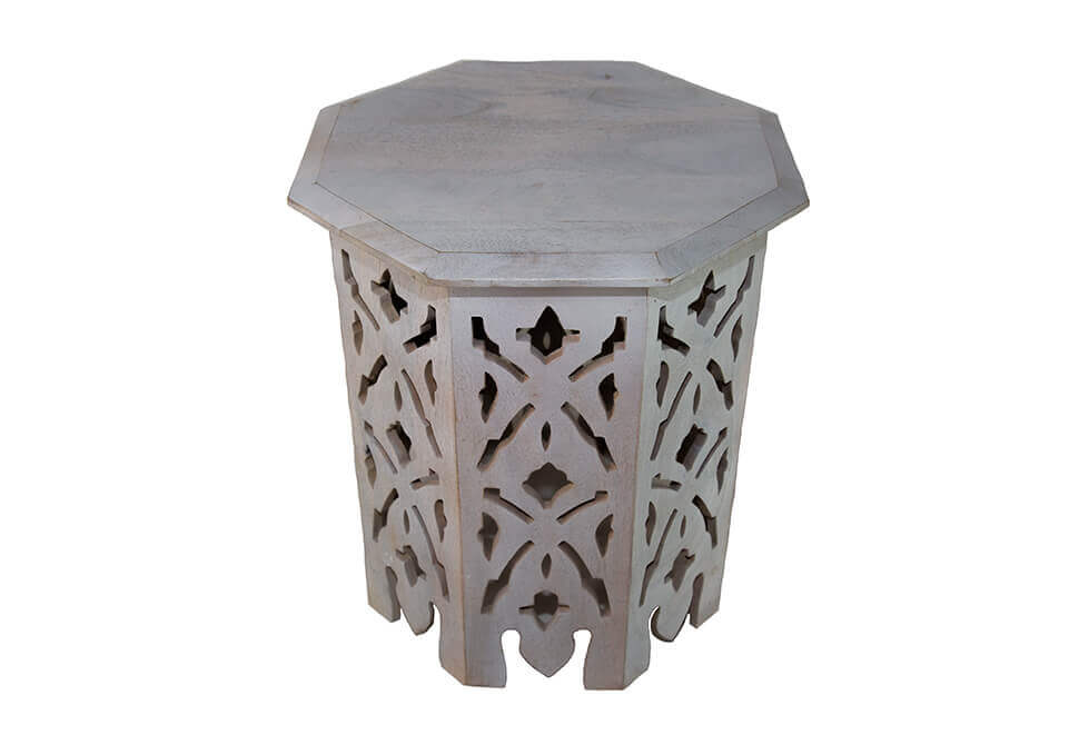 Off White Wooden Side Table