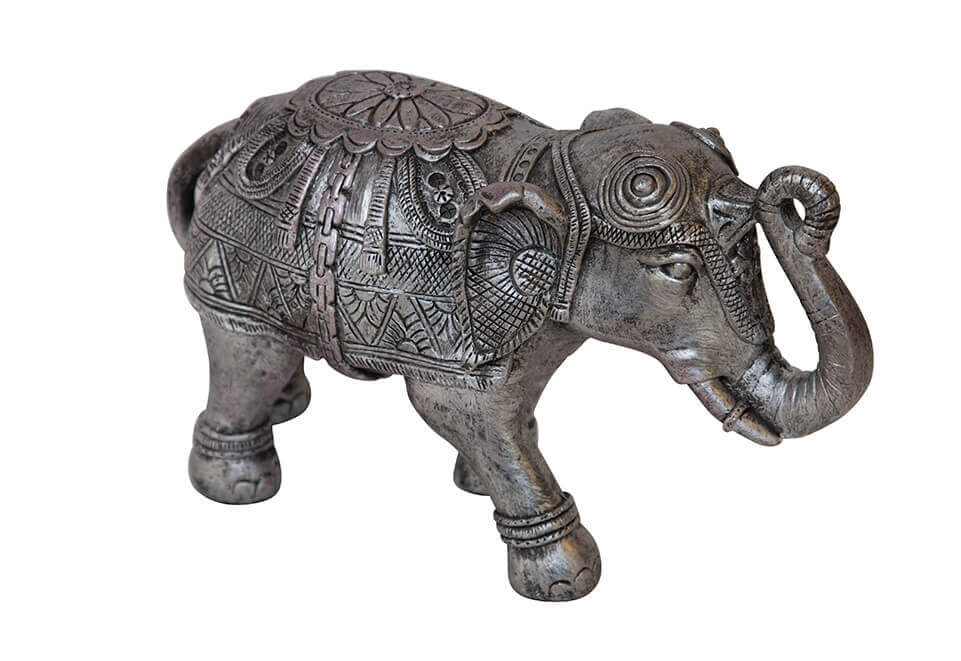 Silver Colored Metal Elephant