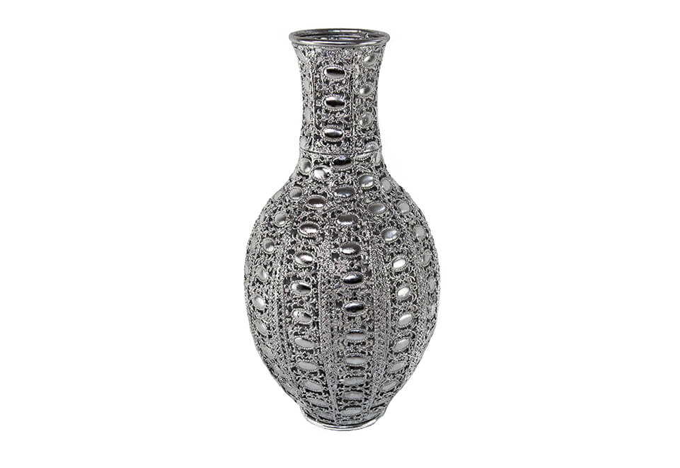Silver Colored Vase