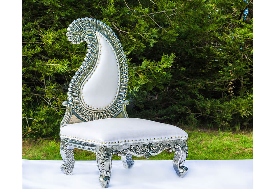 Small Silver Paisley Chair