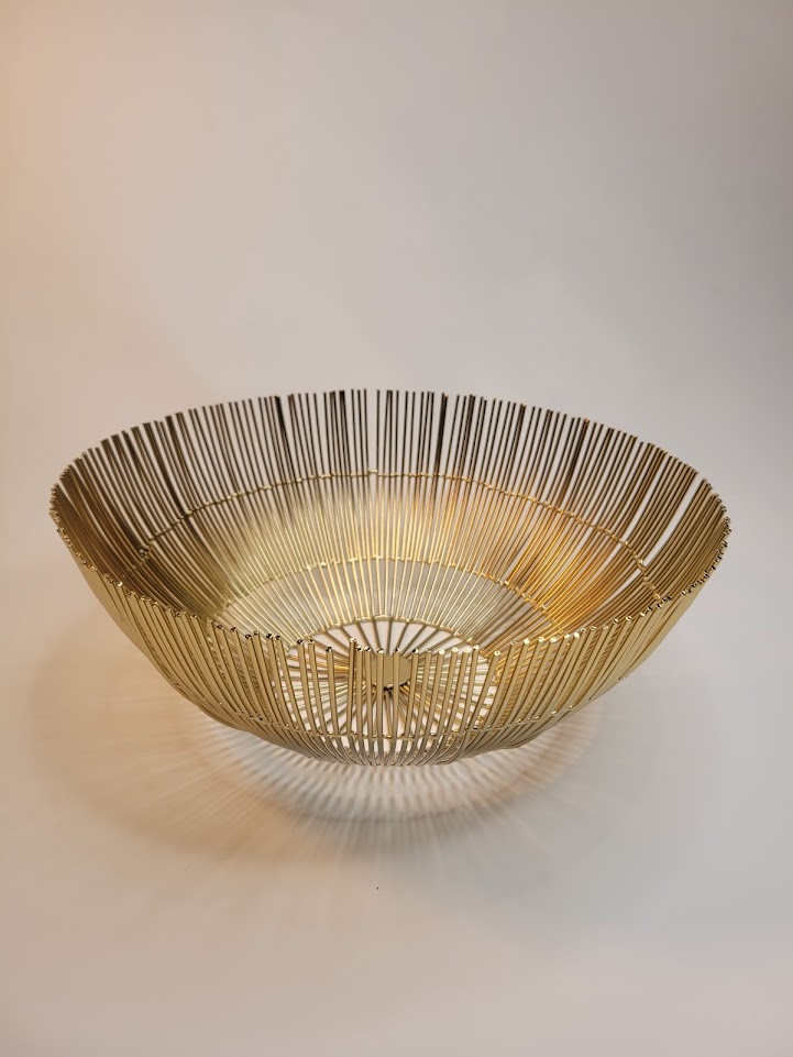Gold Vertical Wire Bowl