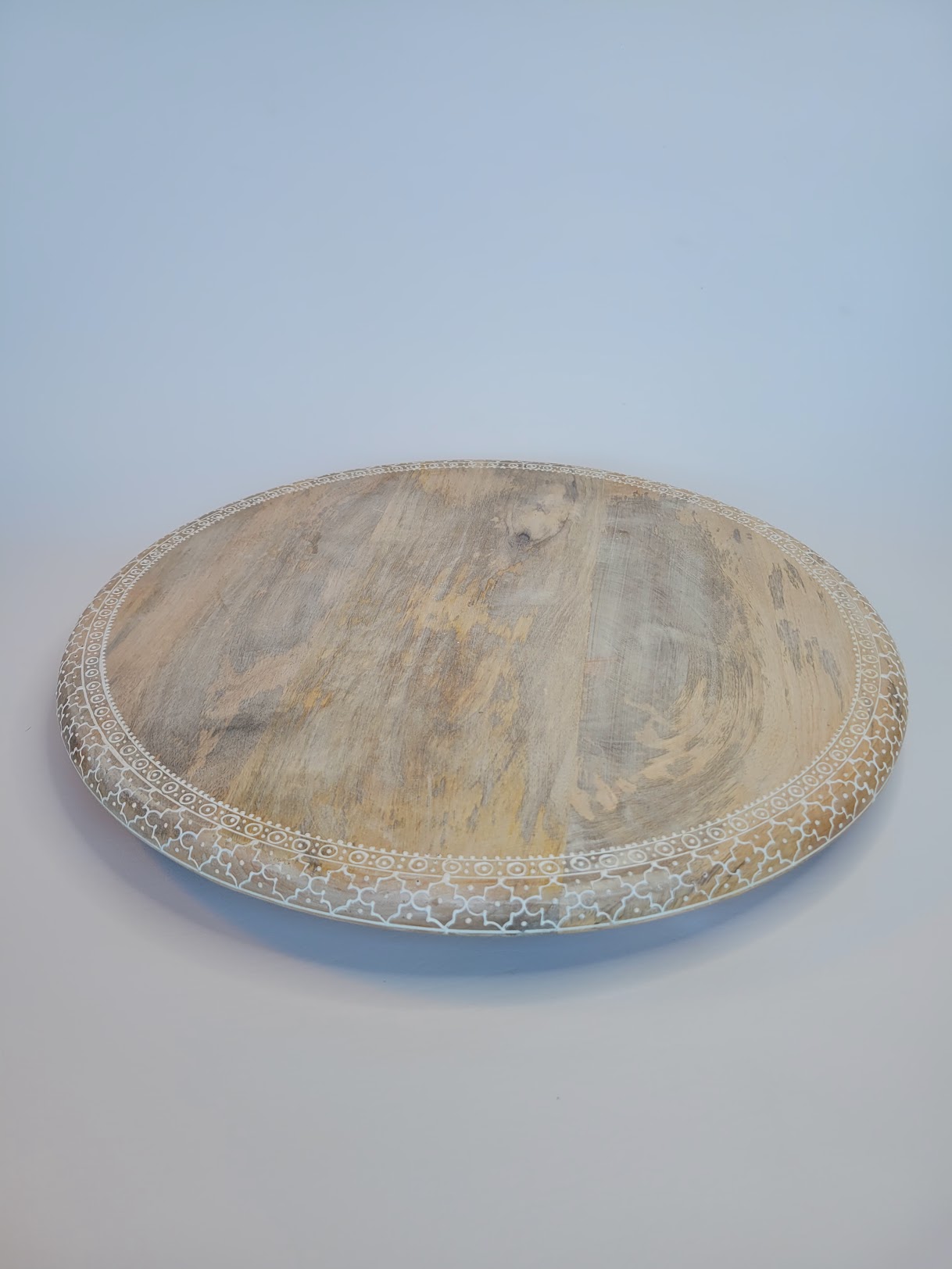 Round Wooden Decorative Tray