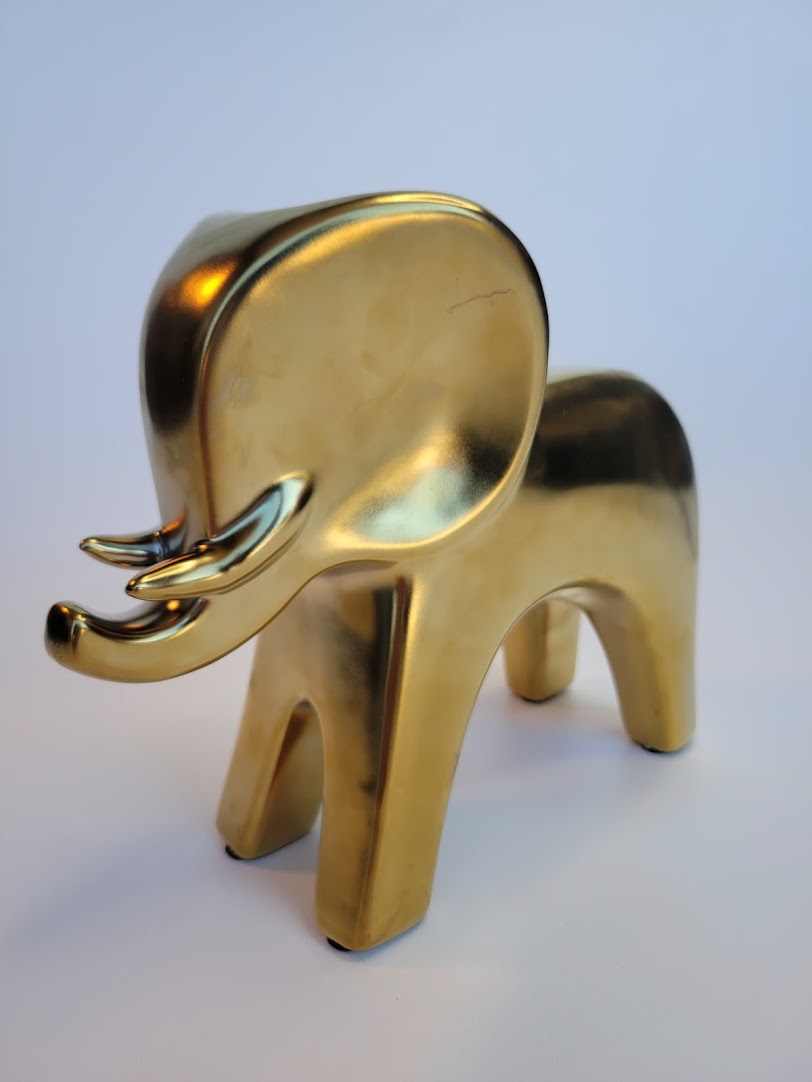 Gold Abstract Elephant 