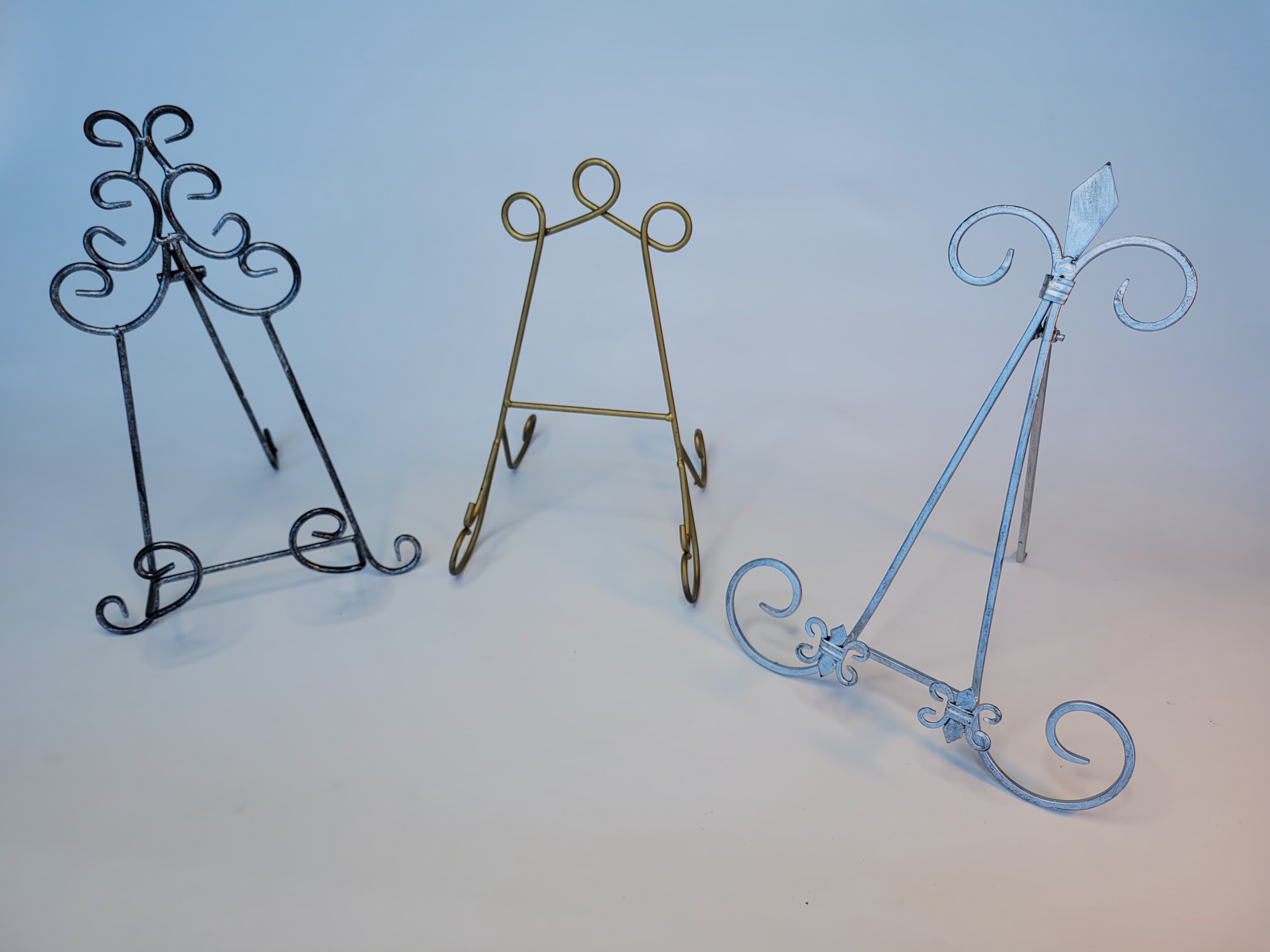 Variety of Small Mixed Metal Easels