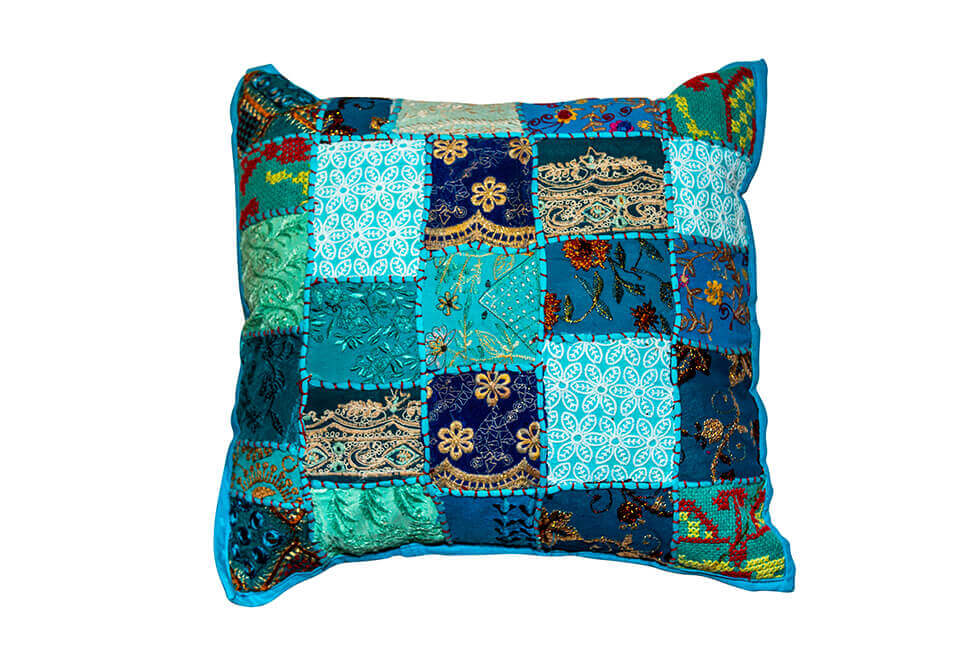 Blue Quilted Pillow