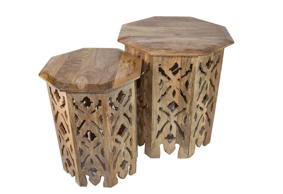 Brown Wood Grained Side Table