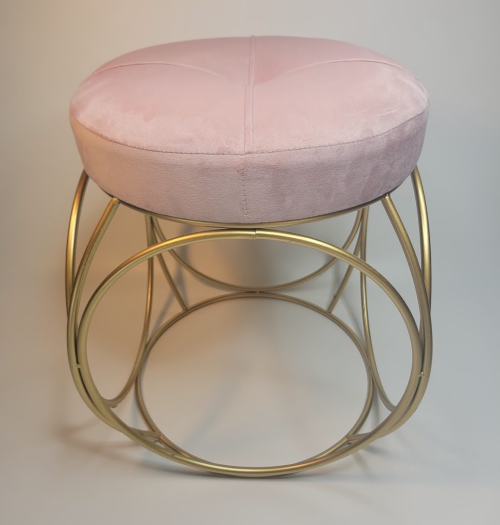 Gold and Pink Metal Low Seat