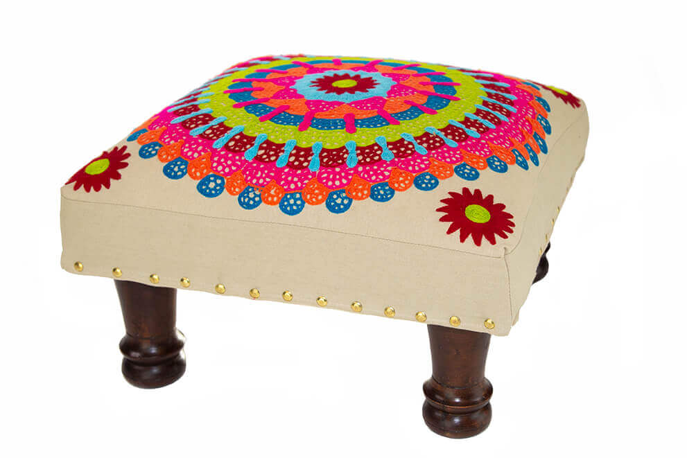 Low Colorful Blossom Stool