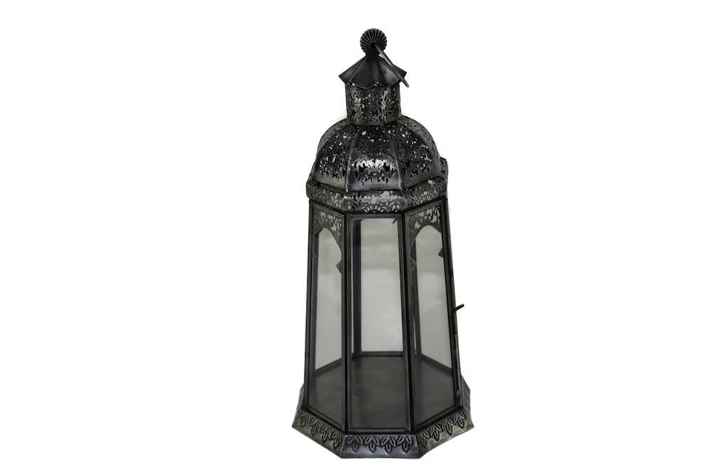 Metal and Clear Glass Lantern