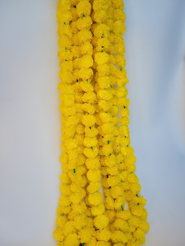 Yellow Artificial Pom Pom Marigolds